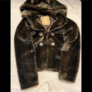 Guess Brown Faux Fur Jacket